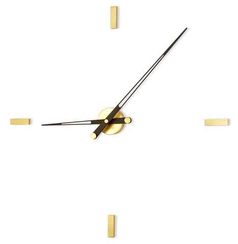 Часы Nomon Tacon 4 Gold N, (основа - полированная латунь/стрелки - венге). D=100см