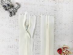 Молнии потайные, L 20 см, молочный