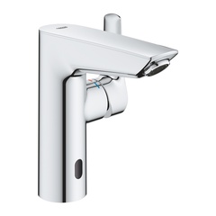 GROHE Eurosmart 23975003 Смеситель для раковины с инфракрасным и рычажным управлением, питание от батареи 6V, хром фото