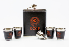 Подарочный набор СССР из фляги 540 мл, 4-х стопок и воронки, фото 4