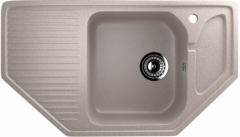 ULGRAN U-109  Угловая односекционная мойка с отверстием под смеситель