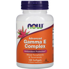 Now Foods, Комплекс гамма E, улучшенный, 120 желатиновых капсул