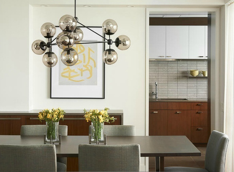 Люстра Modo Chandelier 10 Globes Black