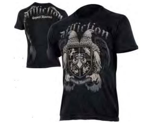 Affliction | Футболка мужская Gegard Mousasi Tee Signature Series A1467 перед и спина