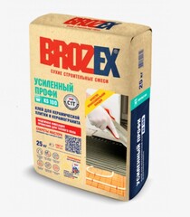 Клей Brozex KS-100 Усиленный Профи C1T для плитки и керамогранита 25 кг, шт