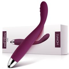 Фиолетовый вибратор Cici Violet с гнущейся головкой - 18,2 см. - 
