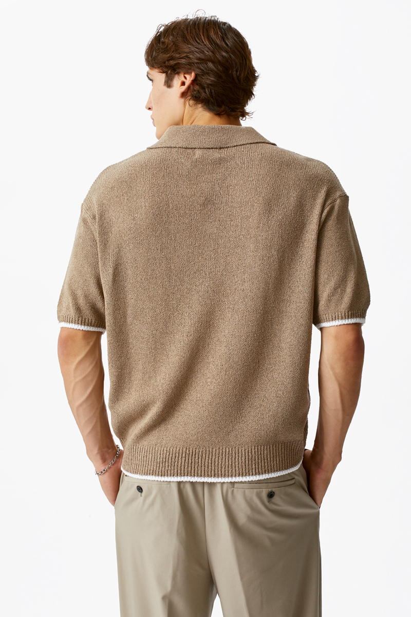 Коричневая футболка-поло The Puh Enter