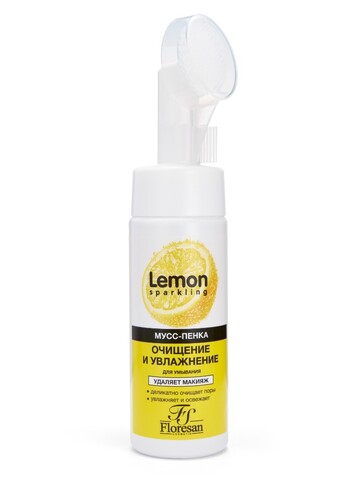 Floresan SPARKLING LEMON Мусс-пенка для умывания очищение и увлажнение, 170мл