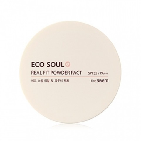 СМ ECO SOUL Пудра компактная ECO SOUL Real Fit Powder Pact 21.Light Beige (2015 New) 12гр SPF35/PA + +