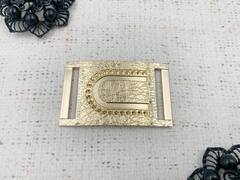 Пряжка декоративная металл, р. 5,8х2,8 см, золото