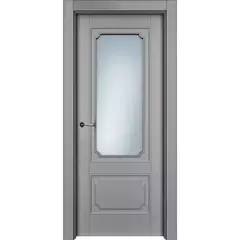 Купить Межкомнатная дверь эмаль Риан-2 серая остеклённая