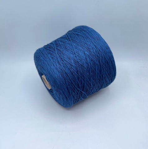 Бобинная пряжа (пр.Италия), art.Cotone, 350м/100 гр. 100%Хлопок, цвет-Сапфир,неоднотонный , арт.34768