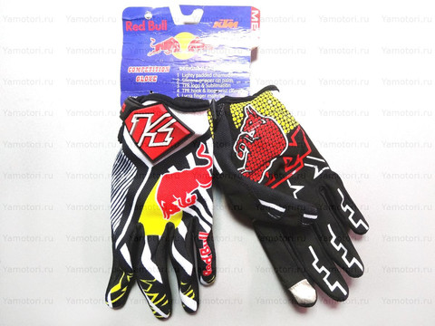 Мотоперчатки KINI RED BULL KTM M1, кроссовые перчатки