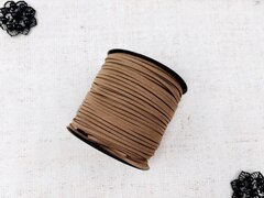 Шнур замшевый, ш. 3 мм, тёмно-бежевый