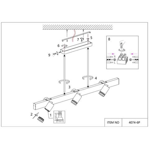 Подвесной светильник Favourite Six 4074-6P
