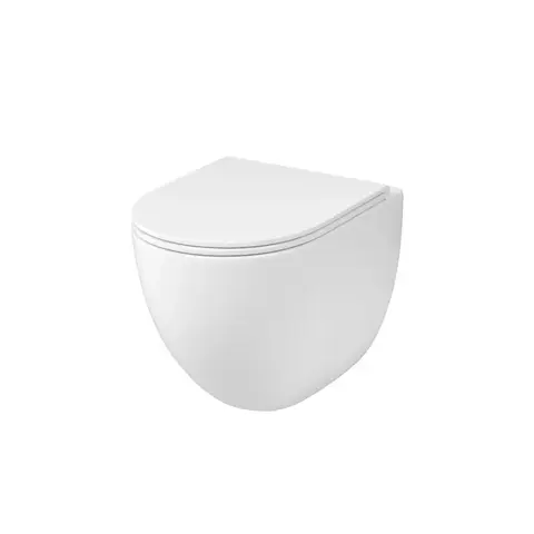 Унитаз подвесной Grossman GR-4411SQC Tornado безободковый с тонким сиденьем 520x360x400