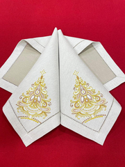 Новогодняя салфетка с вышивкой