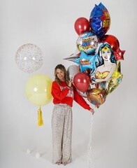 Сет гелиевых шаров Супер Женщина!