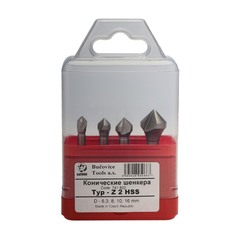 Набор зенковок 90° 6,3-16мм 3z HSS 4шт Bucovice(CzTool) 741802