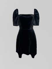 Платье велюровое Monica короткое на молнии сзади однотонное