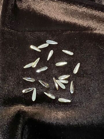 Стеклянные стразы 3*10 мм (25шт)цвет хамелеон -белый