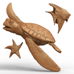 Силиконовый молд Медальон Черепаха