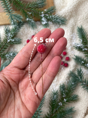 Ягоды сахарные декоративные, темно-красные, на проволоке, набор 50 шт.