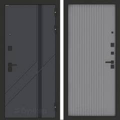 Входная металлическая дверь Бункер БН-12 Веллюто верде 29 Хомс Серый софт рельеф