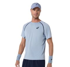 Теннисная футболка Asics Match Short Sleeve - grey blue