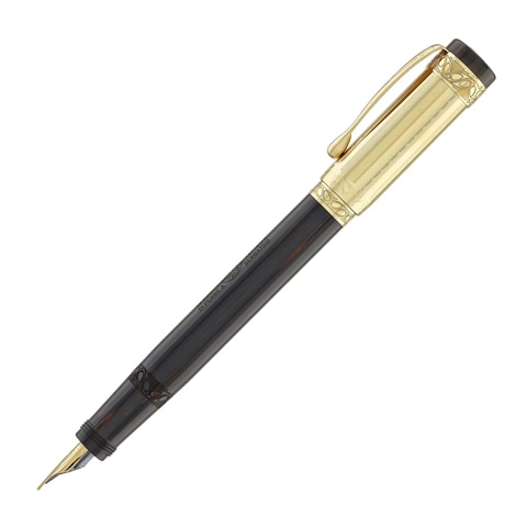 Ручка перьевая Aurora Umberto Nobile Dark-Brown & Vermeil Gold, F (AU-950F)