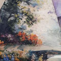 Складной мини зонт TRUST «Домик у моста» в стиле импрессионизма