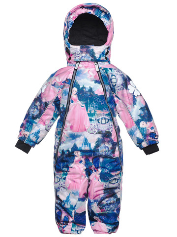 Зимний комбинезон AMADEO с двумя молниями, принт "Золушка"