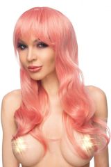 Розовый парик 