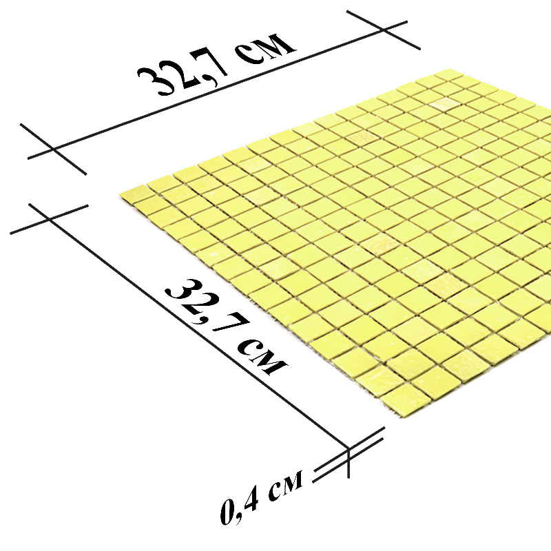 SN188 Мозаика одноцветная чип 20 стекло Alma Mono Color желтый квадрат