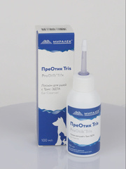 МИРАЛЕК Лосьон для ушей кошек и собак ПреОтик Tris, 100 мл