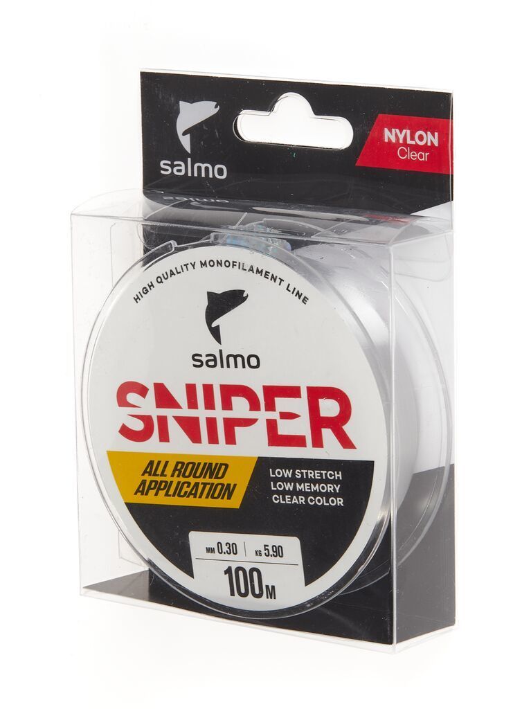  монофильная Salmo Sniper Clear 100м, 0.30мм -  в .