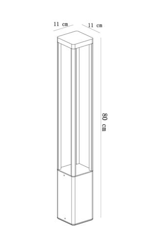 Ландшафтный светодиодный светильник Arte Lamp PHERKAD A2728PA-1BK