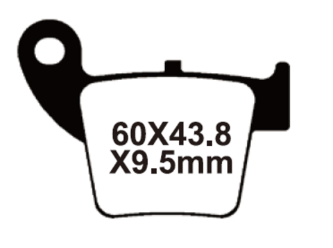 YL-F151 Тормозные колодки дисковые мото YONGLI Organic (FDB2139P)