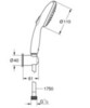 Grohe 27849003 Набор для душа Tempesta 110, 3 режима струи, 13.5 л/мин, шланг 1750 мм, хром