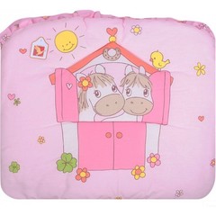 Комплект в кроватку "Лошадки" (бежевый)