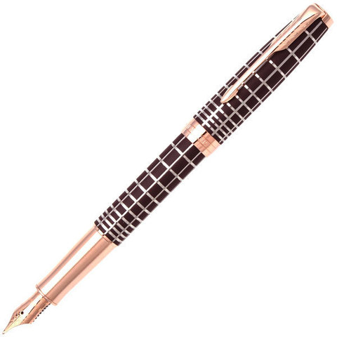 Ручка перьевая Parker Sonnet Premium Masculine, Brown PGT, F