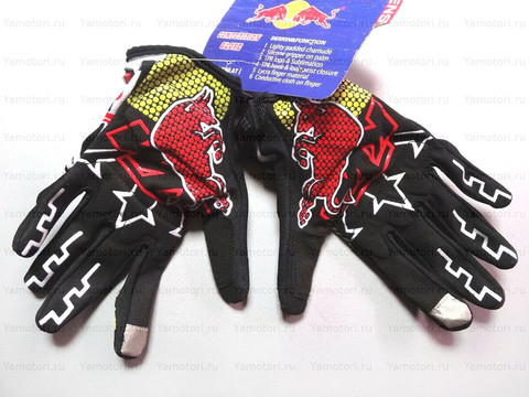 Мотоперчатки KINI RED BULL KTM M1, кроссовые перчатки