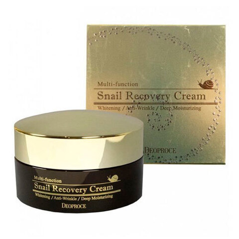 Deoproce Snail Recovery Cream - Восстанавливающий крем для лица с муцином улитки