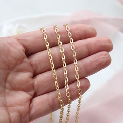 Цепочка, позолота, 1 метр, 3*3,5 мм, А099