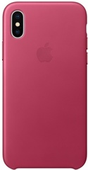 Клип-кейс Apple Leather Case для iPhone X (розовая фуксия)