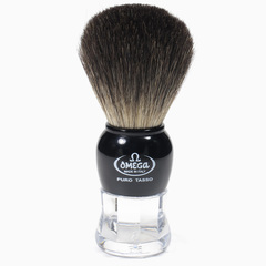 Помазок для бритья Omega Натуральный черный барсук на подставке 63167