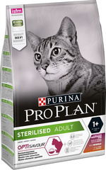 Pro Plan сухой корм для стерилизованных кошек (утка, печень) 3кг