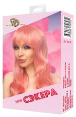 Розовый парик 