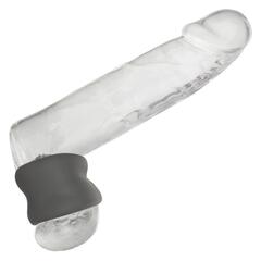 Серое эрекционное кольцо для мошонки Alpha Liquid Silicone Scrotum Ring - 