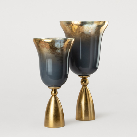 ВАЗА GLASS PILLAR HOLDER СЕТ ИЗ 2 ШТ